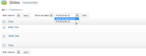 Custom taxonomy filter
