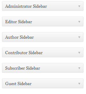 Sidebar per user Role